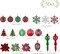 50ct Shatterproof Ball Ornaments Christmas (Red, Green, White) - 16.54 x 6.3 x 9.45 inches